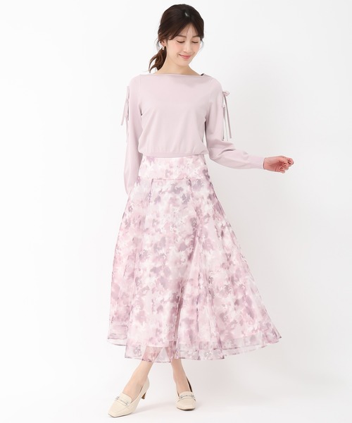 MISCH MASCH(ミッシュマッシュ)の「インクフラワーメッシュスカート(スカート・レディース・イエロー/ピンク/グリーン・S/M)」の11枚目の写真