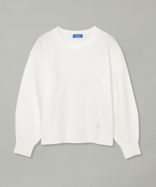 BLUE LABEL CRESTBRIDGE（ブルーレーベルクレストブリッジ）の「コットンポリエステルスムースニットプルオーバー（ニット/セーター・レディース・レッド系その他/ダークネイビー/イエロー/オフホワイト/ブルー・38）」の10枚目の写真