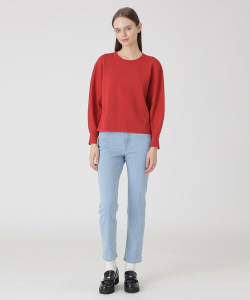 BLUE LABEL CRESTBRIDGE（ブルーレーベルクレストブリッジ）の「コットンポリエステルスムースニットプルオーバー（ニット/セーター・レディース・レッド系その他/ダークネイビー/イエロー/オフホワイト/ブルー・38）」の11枚目の写真