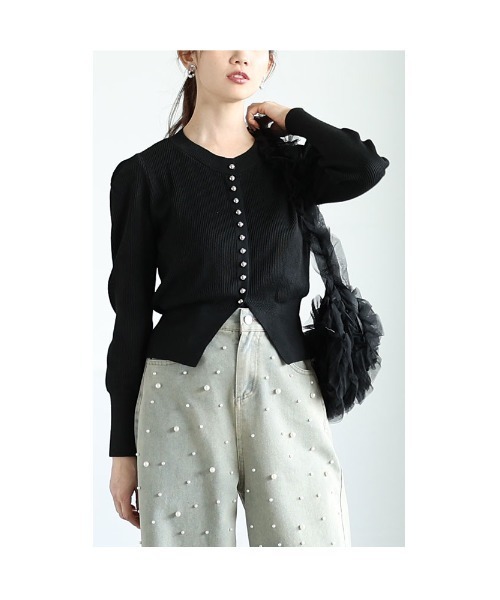 Sawa a la mode(サワアラモード)の「カーディガンと花柄ジャガードスカートのセットアップ(ワンピース・レディース・ホワイト/ブラック・FREE)」の17枚目の写真