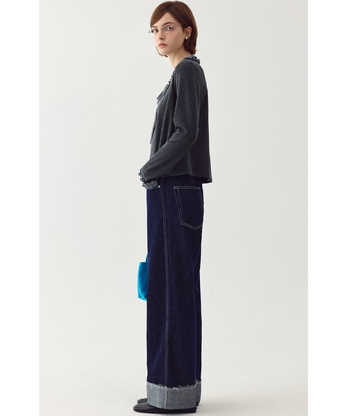 Fano Studios(ファノ ストゥディオズ)の「フリルデザイン リボンタイカーディガン&キャミセット FC25S040【Fano Studios】(アンサンブル・レディース・グレー・S/M/L)」の7枚目の写真