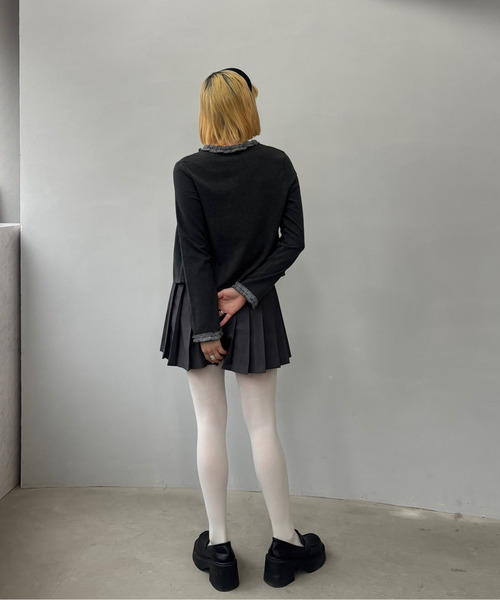 アンサンブル フリルデザイン リボンタイカーディガン＆キャミセット FC25S040「Fano Studios」「2025SS」 フリルデザイン リボンタイカーディガン&キャミセット FC25S040