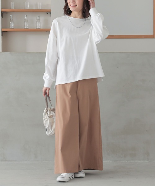 n'OrLABEL(ノアールレーベル)の「パフスリーブカットソー(Tシャツ/カットソー・レディース・ブルー/オフホワイト/ピンク/ブラック・1/2)」の8枚目の写真