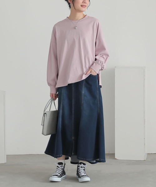 n'OrLABEL(ノアールレーベル)の「パフスリーブカットソー(Tシャツ/カットソー・レディース・ブルー/オフホワイト/ピンク/ブラック・1/2)」の14枚目の写真