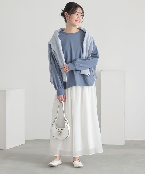 n'OrLABEL(ノアールレーベル)の「パフスリーブカットソー(Tシャツ/カットソー・レディース・ブルー/オフホワイト/ピンク/ブラック・1/2)」の20枚目の写真