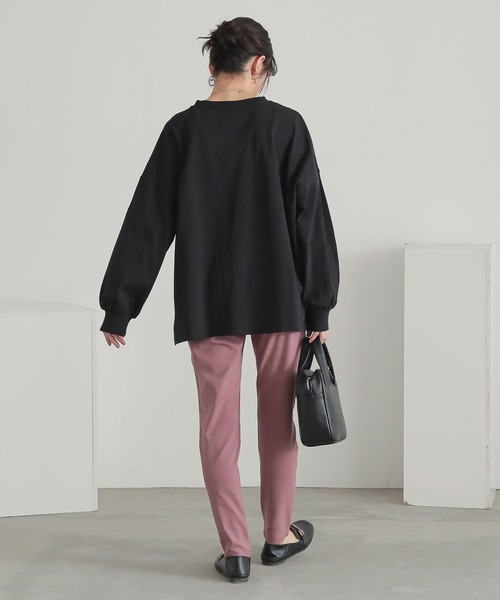 n'OrLABEL(ノアールレーベル)の「パフスリーブカットソー(Tシャツ/カットソー・レディース・ブルー/オフホワイト/ピンク/ブラック・1/2)」の12枚目の写真