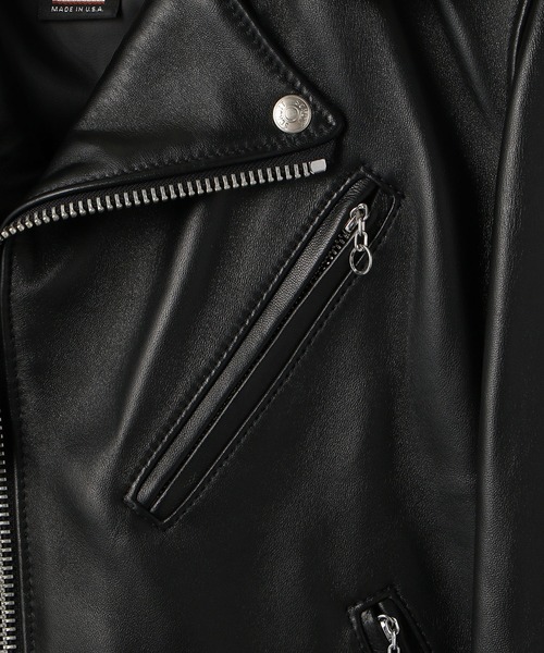 schott(ショット)の「Schott/ショット/ 228US LAMB RIDERS JACKET/ラムレザー ライダースジャケット(ライダースジャケット・メンズ・ブラック・34/44/40/38/42/36)」の8枚目の写真