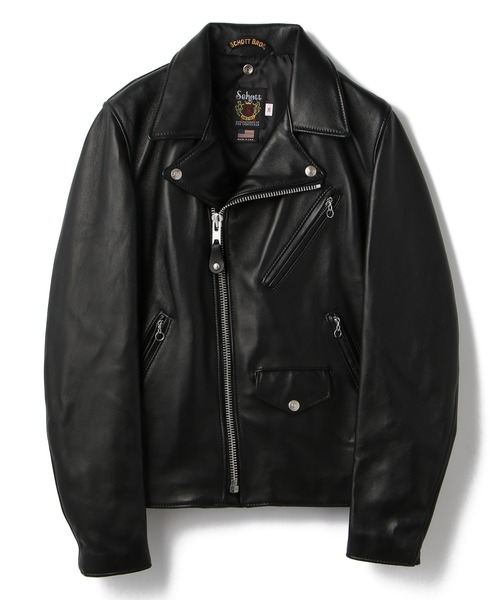 schott(ショット)の「Schott/ショット/ 228US LAMB RIDERS JACKET/ラムレザー ライダースジャケット(ライダースジャケット・メンズ・ブラック・34/44/40/38/42/36)」の2枚目の写真