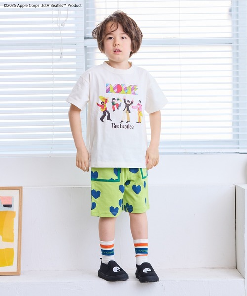 The Beatles(ザビートルズ)の「【The Beatles】別注イラストTシャツ(Tシャツ/カットソー・キッズ・チャコール/ホワイト・150/140/130/120/110/100/90/80)」の5枚目の写真