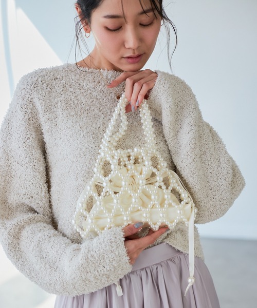 ROPE' PICNIC（ロペピクニック）の「ポーチ付きビーズハンドバッグ（ハンドバッグ・レディース・ブラック/オフホワイト・FREE）」の20枚目の写真