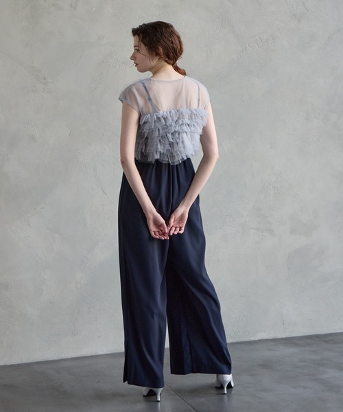 AIMER（エメ）の「【WEB限定】チュールフリルベスト×キャミソール