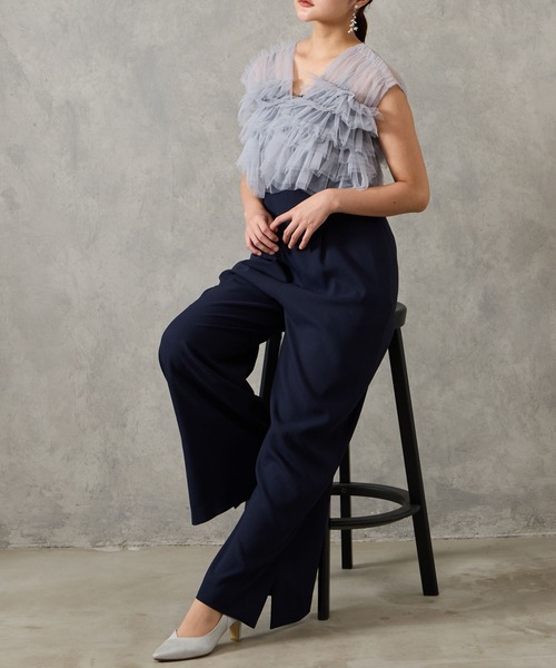 AIMER（エメ）の「【WEB限定】チュールフリルベスト×キャミソール