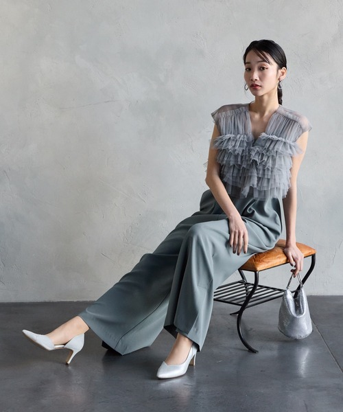 AIMER（エメ）の「【WEB限定】チュールフリルベスト