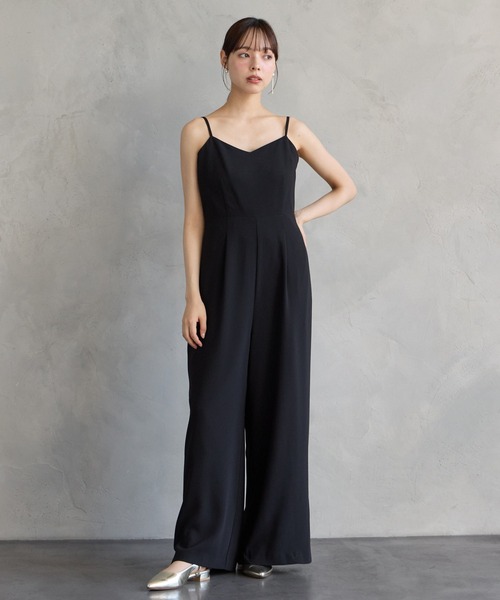 AIMER（エメ）の「【WEB限定】チュールフリルベスト×キャミソールオールインワン セットパーティードレス　結婚式　お呼ばれ　ドレス　20代 30代 40代（パンツドレス・レディース・イエロー/グリーン系その他/ブラック/ブラウン/スモーキーグリーン系/ネイビー・LARGE/MEDIUM/SMALL）」の19枚目の写真