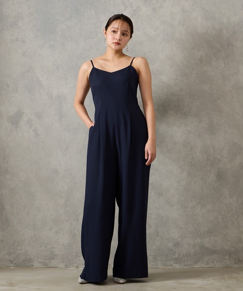 WEB限定】チュールフリルベスト×キャミソールオールインワン