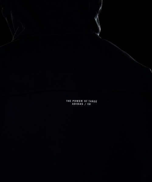 adidas（アディダス）の「Adptn レギュラーフィット テクスチャード ダブルニット フード付きトラックジャケット / アディダス adidas（パーカー・メンズ・ホワイト/ブラック/オリーブ・SMALL/MEDIUM/LARGE/X-LARGE/XX-LARGE/X-SMALL/3XL）」の13枚目の写真