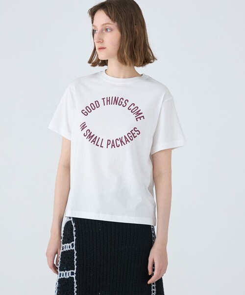 MACPHEE(マカフィー)の「コットンロゴプリント Tシャツ(Tシャツ/カットソー・レディース・ブラック/ホワイト・S)」の4枚目の写真