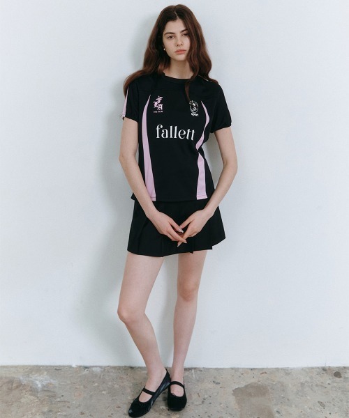.KOM(ドットコム)の「A'GEM/9 × .kom 『FALLETT/ファレット』 SPORTS CLUB FOOTBALL JERSEY/スポーツクラブフットボールジャージ(Tシャツ/カットソー・レディース・ライトブルー/ブラック・M)」の9枚目の写真