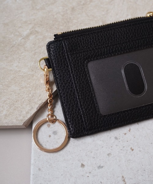 ammy.（エイミードット）の「【 ammy. / エイミードット 】 薄型 キーチェーン付 フラグメントケース / カードケース コインケース（カードケース・レディース・ホワイト/ベージュ/ブラック/ピンクベージュ・FREE）」の3枚目の写真