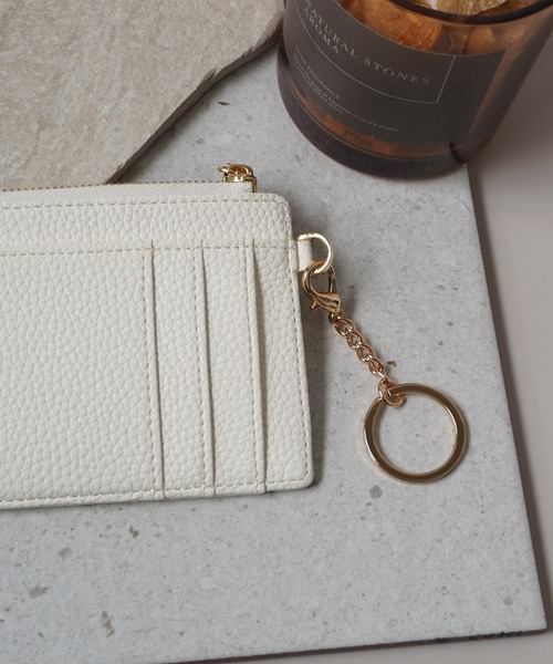 ammy.（エイミードット）の「【 ammy. / エイミードット 】 薄型 キーチェーン付 フラグメントケース / カードケース コインケース（カードケース・レディース・ホワイト/ベージュ/ブラック/ピンクベージュ・FREE）」の9枚目の写真