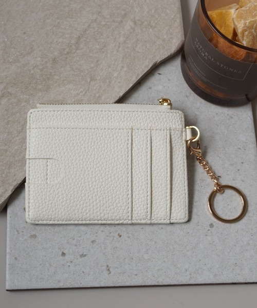 ammy.（エイミードット）の「【 ammy. / エイミードット 】 薄型 キーチェーン付 フラグメントケース / カードケース コインケース（カードケース・レディース・ホワイト/ベージュ/ブラック/ピンクベージュ・FREE）」の8枚目の写真