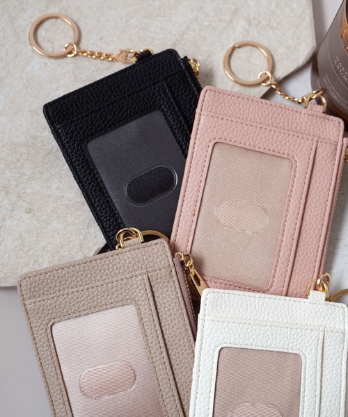 ammy.（エイミードット）の「【 ammy. / エイミードット 】 薄型 キーチェーン付 フラグメントケース / カードケース コインケース（カードケース・レディース・ホワイト/ベージュ/ブラック/ピンクベージュ・FREE）」の11枚目の写真