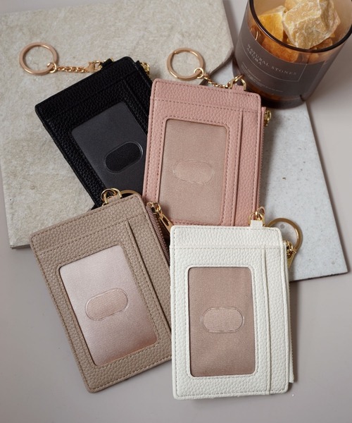 ammy.（エイミードット）の「【 ammy. / エイミードット 】 薄型 キーチェーン付 フラグメントケース / カードケース コインケース（カードケース・レディース・ホワイト/ベージュ/ブラック/ピンクベージュ・FREE）」の10枚目の写真