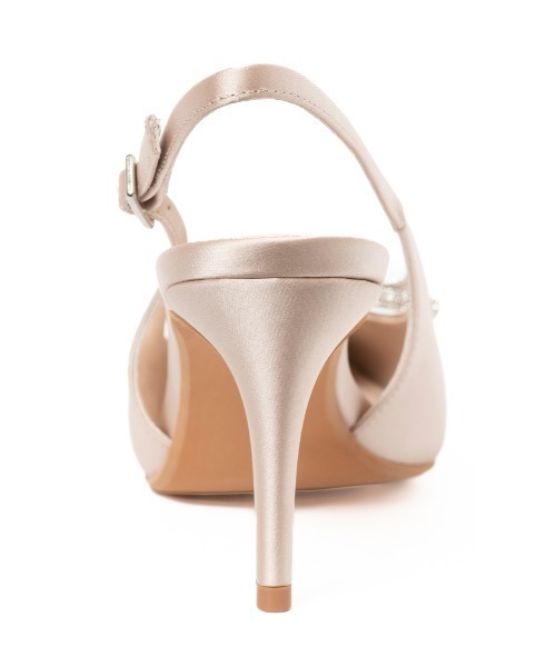 R&E（アールアンドイー）の「【R&E】ビジューリボンバックストラップヒールパンプス（パンプス・レディース・ピンクベージュ/ブラック・22cm/24.5cm/24cm/23.5cm/23cm/22.5cm）」の8枚目の写真