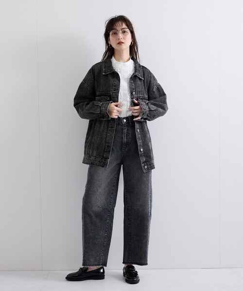 VICKY（ビッキー）の「カーブダメージデニムパンツ≪洗濯機で洗える≫（デニムパンツ・レディース・ブラック/ブルー/ライトブルー・M/L）」の21枚目の写真