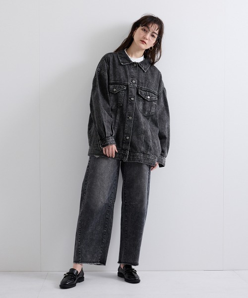 VICKY（ビッキー）の「カーブダメージデニムパンツ≪洗濯機で洗える≫（デニムパンツ・レディース・ブラック/ブルー/ライトブルー・M/L）」の17枚目の写真