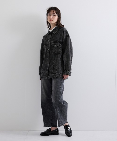 VICKY（ビッキー）の「カーブダメージデニムパンツ≪洗濯機で洗える≫（デニムパンツ・レディース・ブラック/ブルー/ライトブルー・M/L）」の18枚目の写真