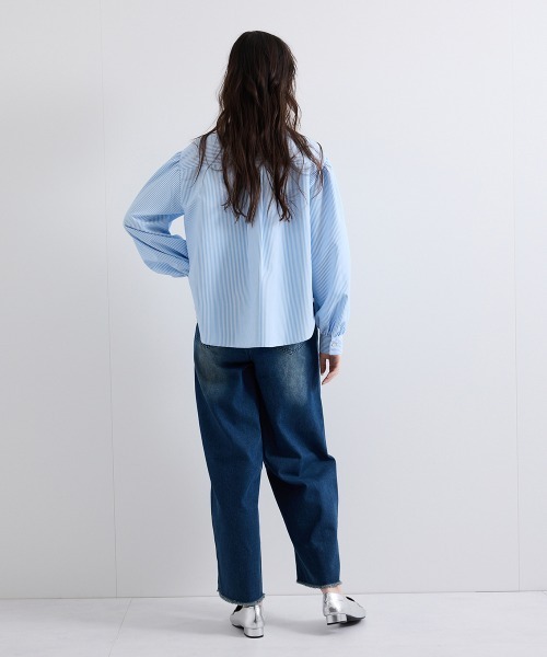 VICKY（ビッキー）の「カーブダメージデニムパンツ≪洗濯機で洗える≫（デニムパンツ・レディース・ブラック/ブルー/ライトブルー・M/L）」の12枚目の写真