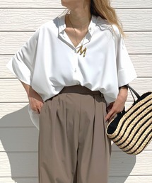 Q | BOXシルエット５分袖シャツ(シャツ/ブラウス)