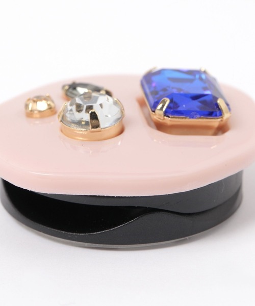 tiny tiny（ティニーティニー）の「ビジューグリップ[tiny tiny(ティニーティニー)]（スマホグッズ・レディース・ホワイト/ピンク・0）」の6枚目の写真