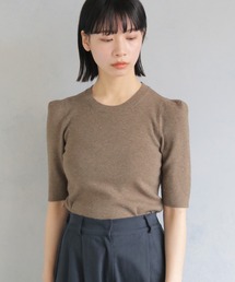 【cheriella】パフスリーブラメニットトップス PUFF SLEEVE LAME KNIT TOPS