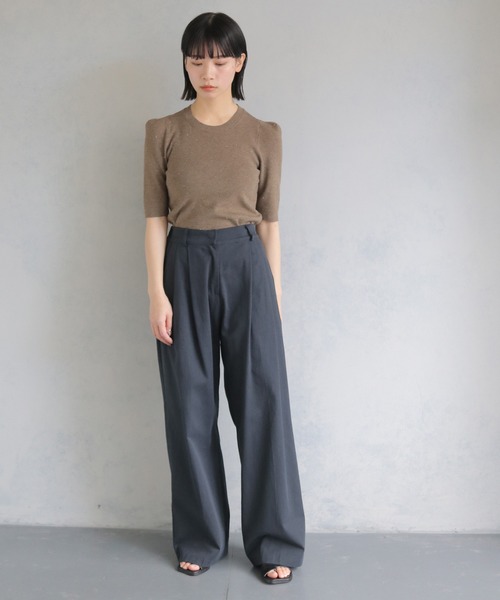 cheriella（シェリエラ）の「【cheriella】パフスリーブラメニットトップス PUFF SLEEVE LAME KNIT TOPS（ニット/セーター・レディース・ブラック/ベージュ/ワイン・M）」の12枚目の写真
