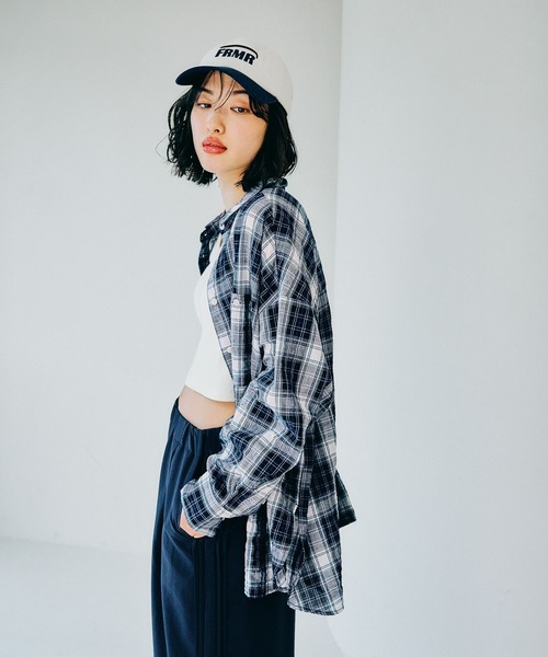 LEPSIM(レプシィム)の「チェックシャツ 323429(シャツ/ブラウス・レディース・ブラック/ネイビー/ベージュ・FREE)」の20枚目の写真