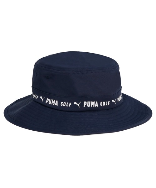 PUMA(プーマ)の「PUMA プーマ ウィメンズ ゴルフ W サン シェード バケットハット(ハット・メンズ・ネイビー/ブラウン系その他/ホワイト・フリー)」の1枚目の写真