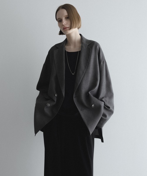 【新品未使用品】deres linen jacket リネン 先染め千鳥ワッシャーリネンジャケット(その他のジャケット