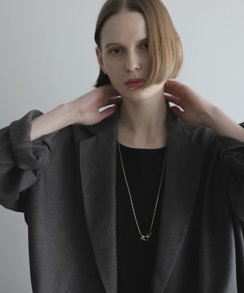 remer(リメール)の「loose synthetic linen summer tailored jacket / ルーズシンセティックリネンサマーテーラードジャケット(テーラードジャケット・メンズ・グレー/ブラウン・X-SMALL/SMALL/MEDIUM/LARGE)」の10枚目の写真