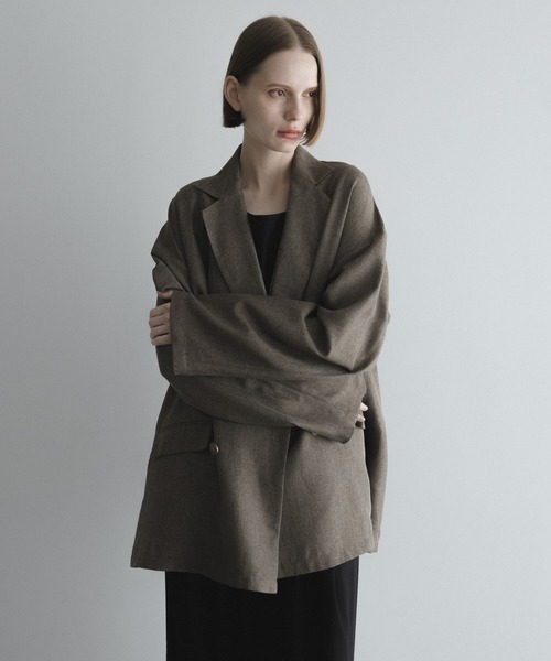 remer(リメール)の「loose synthetic linen summer tailored jacket / ルーズシンセティックリネンサマーテーラードジャケット(テーラードジャケット・メンズ・グレー/ブラウン・X-SMALL/SMALL/MEDIUM/LARGE)」の13枚目の写真