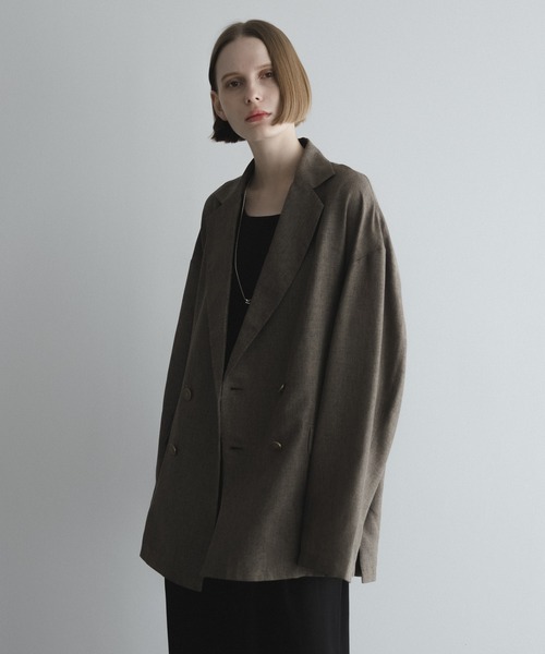 remer(リメール)の「loose synthetic linen summer tailored jacket / ルーズシンセティックリネンサマーテーラードジャケット(テーラードジャケット・メンズ・グレー/ブラウン・X-SMALL/SMALL/MEDIUM/LARGE)」の14枚目の写真