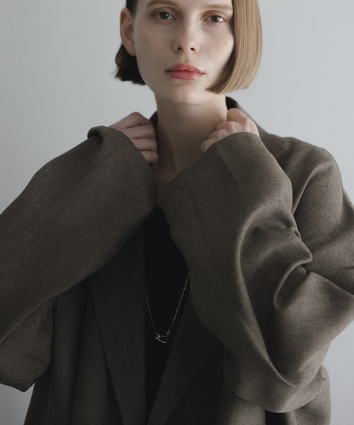 remer サマーテーラードジャケット remer（リメール）の「loose synthetic linen summer tailored