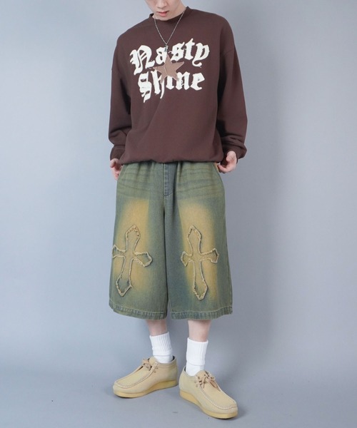 SPINNS(スピンズ)の「グランジスウェット/オールドイングリッシュロゴ(スウェット・メンズ・ブラウン/ピンク/杢グレー/カーキ/ブラック系その他・ONESIZE)」の9枚目の写真