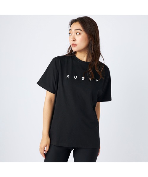 セール】RUSTY ラスティ ブランド ロゴ 半袖 Tシャツ ブラトップ