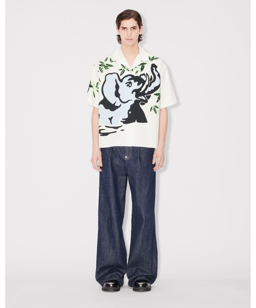 ケンゾージャングルのシャツ セール】'Kenzo Jungle Elephant' ハワイアン コットン シャツ