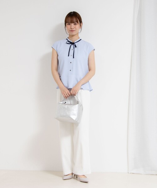 NOLLEY’S(ノーリーズ)の「《セットアップ対応》ウォッシャブルツイルイージータックワイドパンツ(その他パンツ・レディース・ブラック/チャコールグレー/ホワイト・34/36/38)」の22枚目の写真