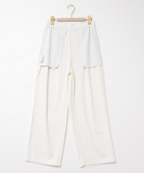 NOLLEY’S(ノーリーズ)の「《セットアップ対応》ウォッシャブルツイルイージータックワイドパンツ(その他パンツ・レディース・ブラック/チャコールグレー/ホワイト・34/36/38)」の17枚目の写真