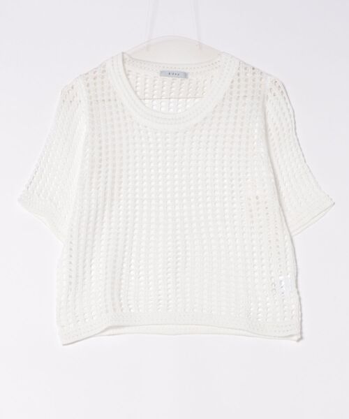 B'day(ビーデイ)の「【 B'day / ビーデー 】クロシェニットサマーニットトップス(Tシャツ/カットソー・レディース・ブラウン/オフホワイト/ブラック/ホワイト・FREE)」の9枚目の写真