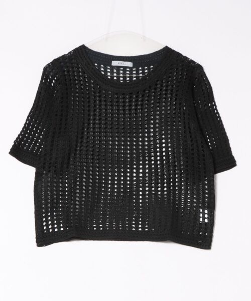 B'day(ビーデイ)の「【 B'day / ビーデー 】クロシェニットサマーニットトップス(Tシャツ/カットソー・レディース・ブラウン/オフホワイト/ブラック/ホワイト・FREE)」の11枚目の写真